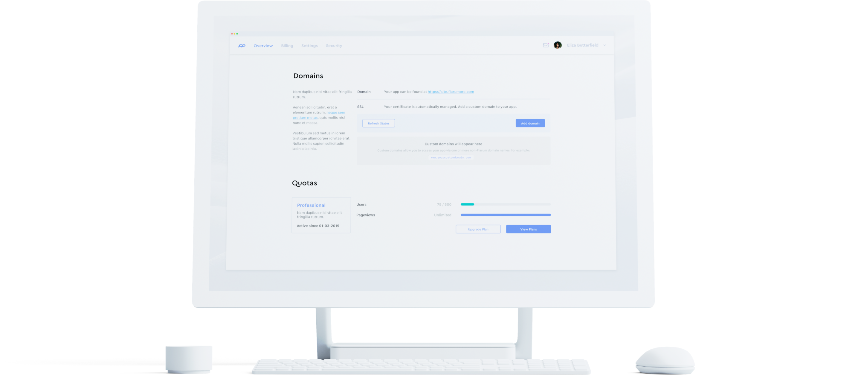 flarumpro fullscreen dashboard hero header